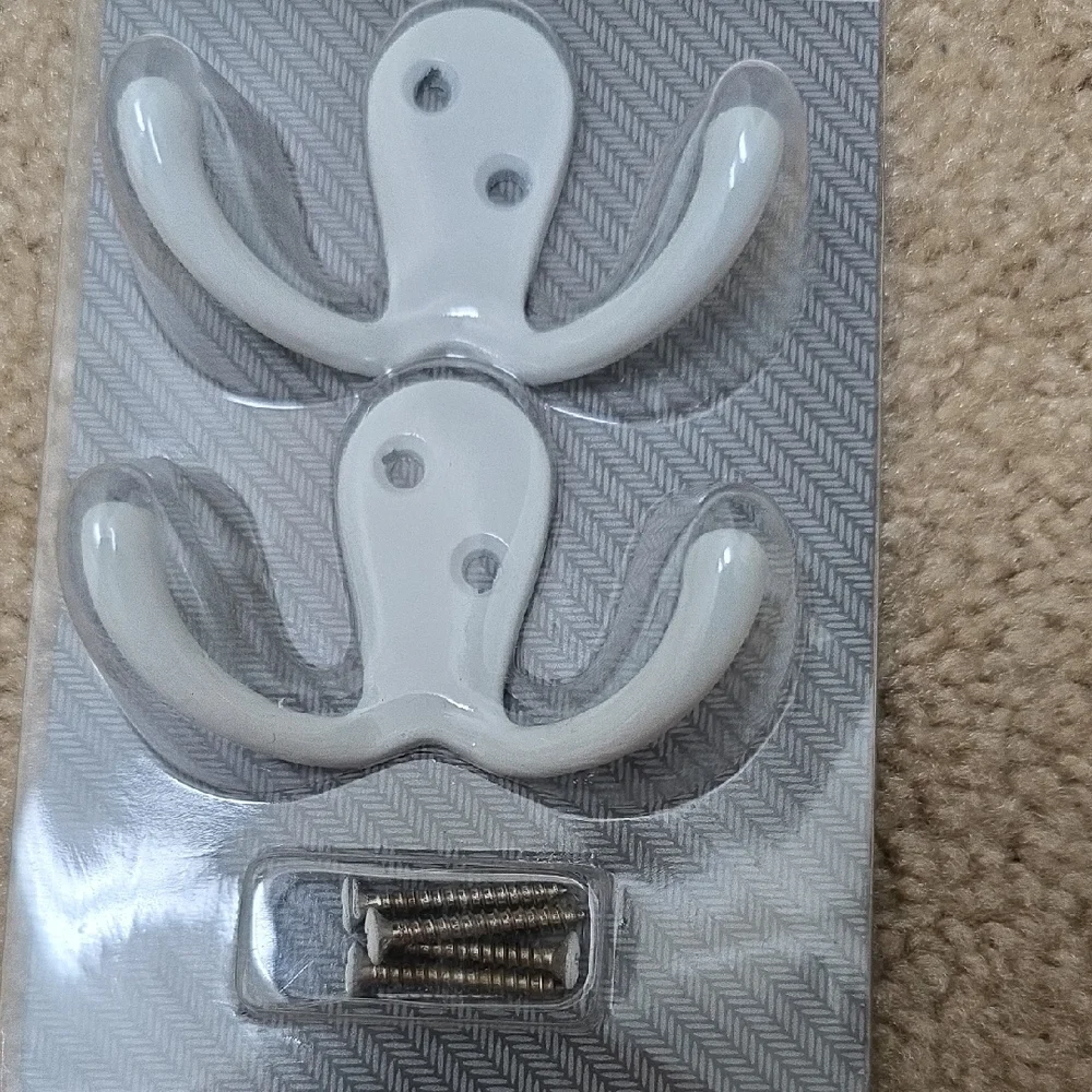 Threshold White Double Wall Hooks